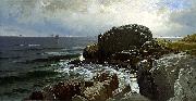 Alfred Thompson Bricher Castle Rock, Marblehead oil